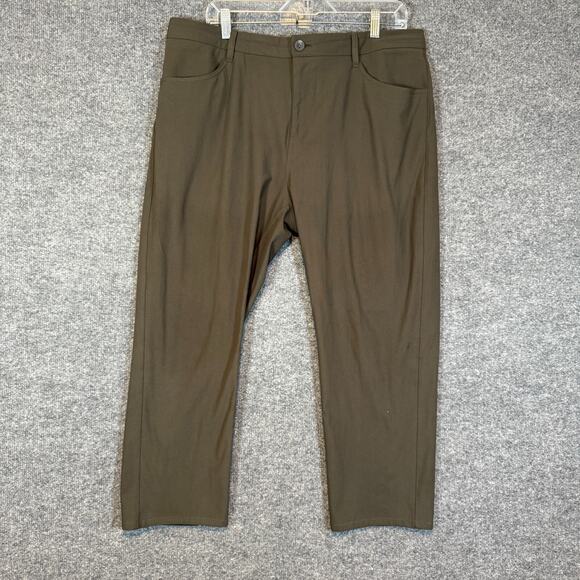 Vuori Pants Mens 36x27 Green Chinos Performance Stretch Aim The Rise The Shine - Picture 2 of 13